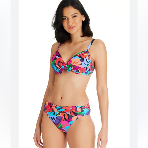 Bleu Rod Beattie Women's Cup Tie Front Top 34D bikini 8 - Picture 1 of 11